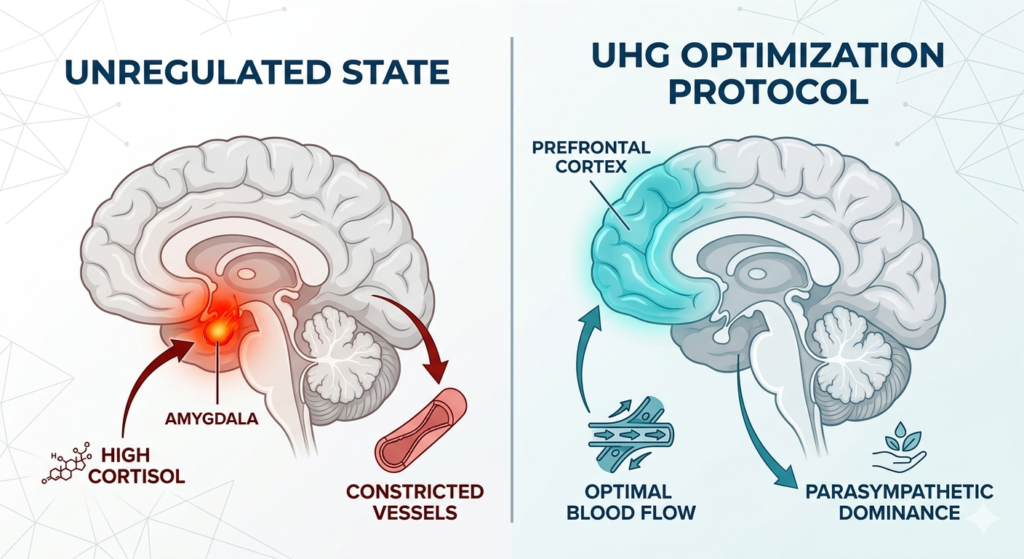 Clinical Hypnosis for Surgery neural regulation diagram.